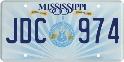 MS license plate JDC974