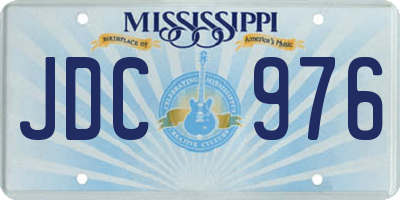 MS license plate JDC976