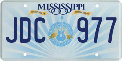 MS license plate JDC977