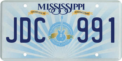 MS license plate JDC991