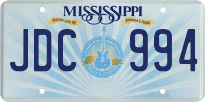 MS license plate JDC994