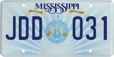 MS license plate JDD031