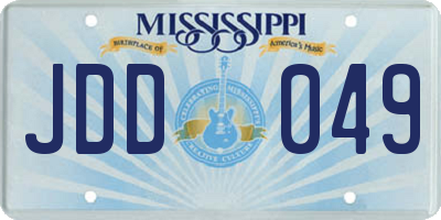 MS license plate JDD049