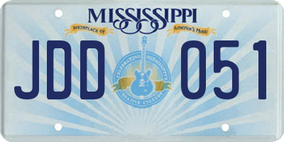 MS license plate JDD051
