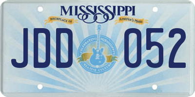 MS license plate JDD052