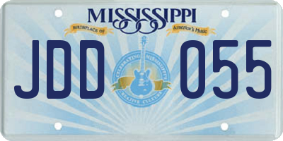MS license plate JDD055