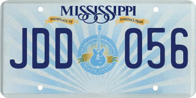 MS license plate JDD056