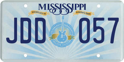 MS license plate JDD057