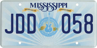 MS license plate JDD058