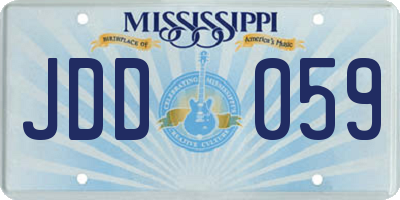 MS license plate JDD059