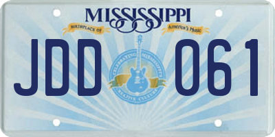 MS license plate JDD061