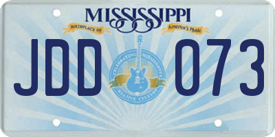 MS license plate JDD073