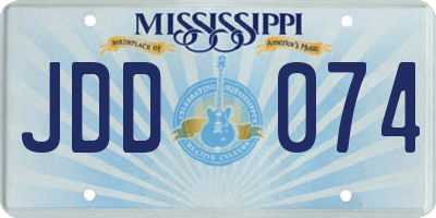 MS license plate JDD074