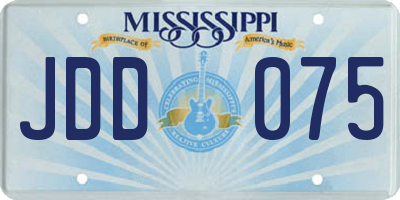 MS license plate JDD075