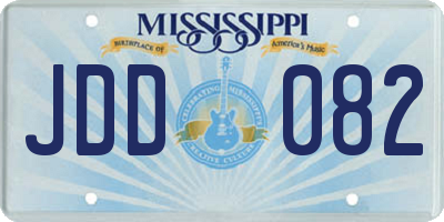 MS license plate JDD082