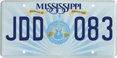 MS license plate JDD083
