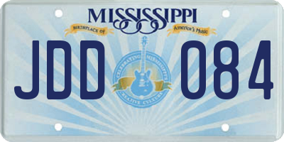MS license plate JDD084