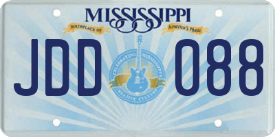 MS license plate JDD088