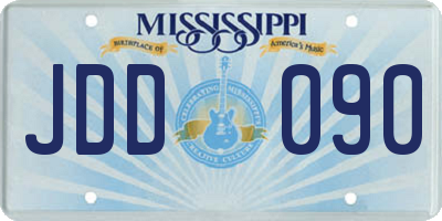 MS license plate JDD090