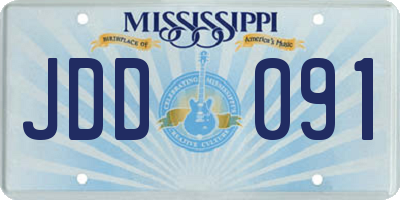 MS license plate JDD091