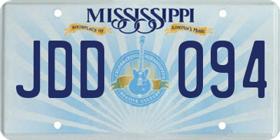 MS license plate JDD094