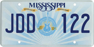 MS license plate JDD122