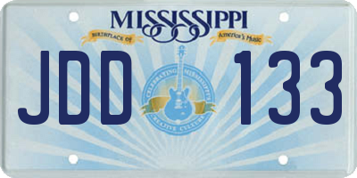 MS license plate JDD133