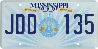 MS license plate JDD135