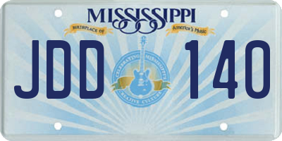 MS license plate JDD140