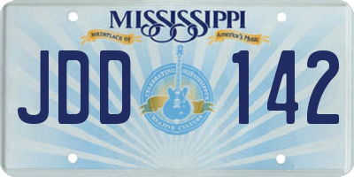 MS license plate JDD142