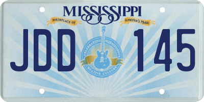 MS license plate JDD145