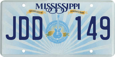 MS license plate JDD149
