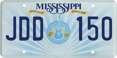 MS license plate JDD150