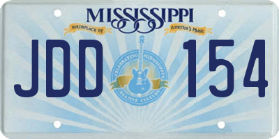 MS license plate JDD154