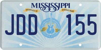 MS license plate JDD155