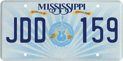 MS license plate JDD159