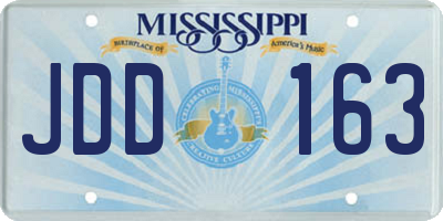 MS license plate JDD163