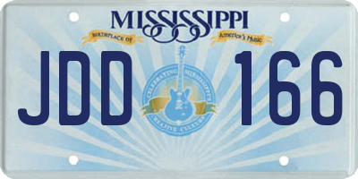 MS license plate JDD166
