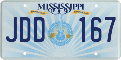 MS license plate JDD167