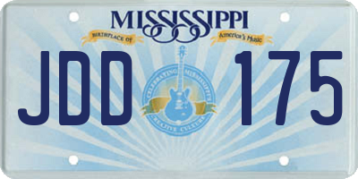 MS license plate JDD175