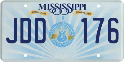 MS license plate JDD176