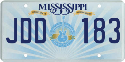 MS license plate JDD183