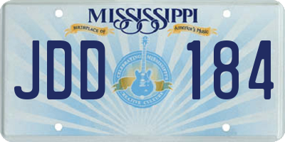 MS license plate JDD184