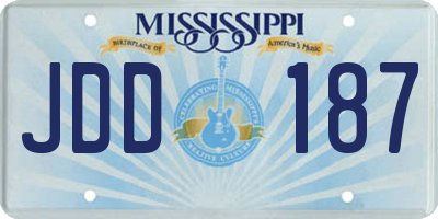 MS license plate JDD187