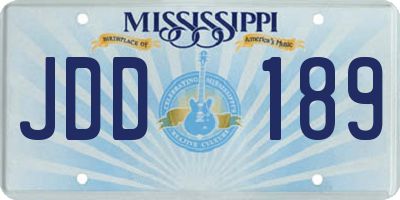 MS license plate JDD189