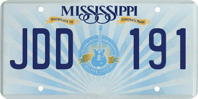 MS license plate JDD191