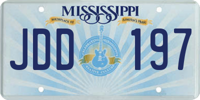 MS license plate JDD197