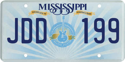 MS license plate JDD199