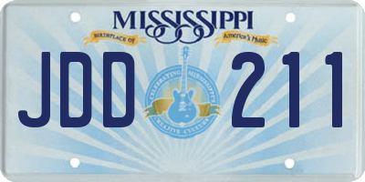 MS license plate JDD211