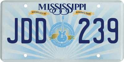 MS license plate JDD239